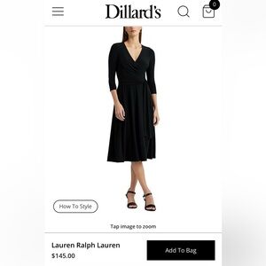 Lauren Ralph Lauren Black Midi Dress - Classic Silhouette